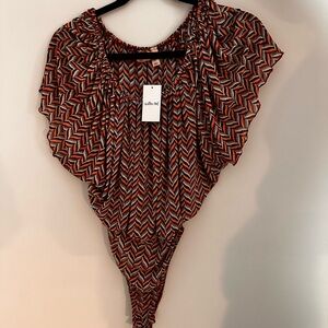 Willow root off shoulder bodysuit